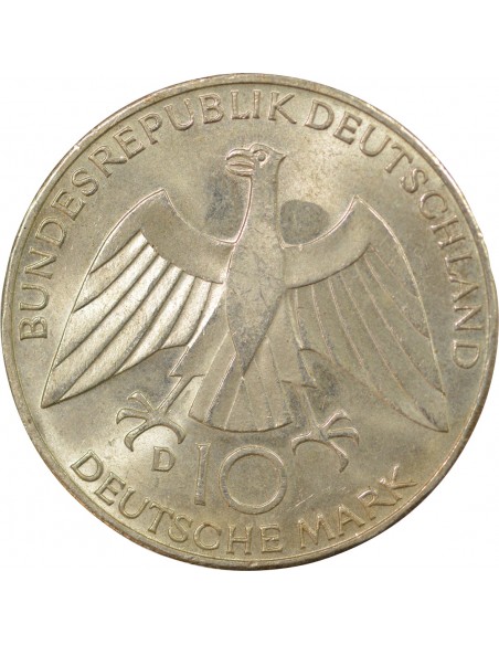 Allemagne 10 mark Argent 1972 D Munich