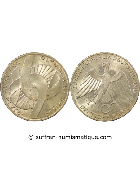Allemagne 10 mark Argent 1972 D Munich