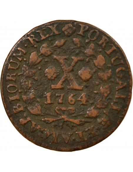 Portugal Joseph I 10 Reis Cuivre 1764