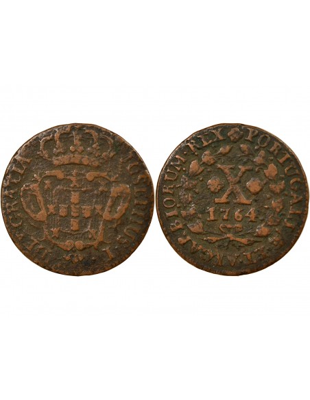 Portugal Joseph I 10 Reis Cuivre 1764