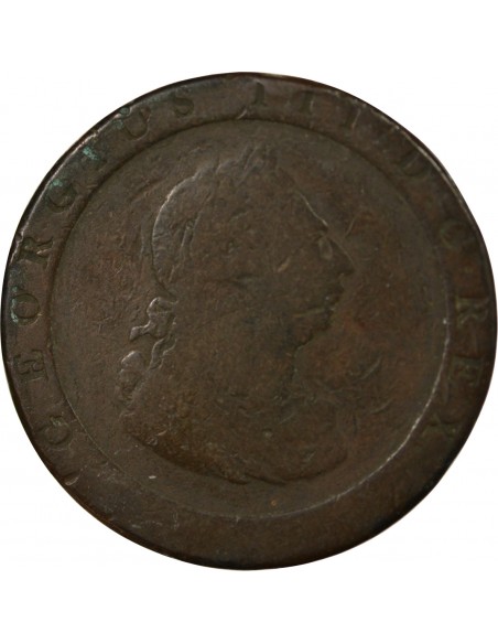 ROYAUME-UNI, GEORGE III - 1/2 PENNY 1775