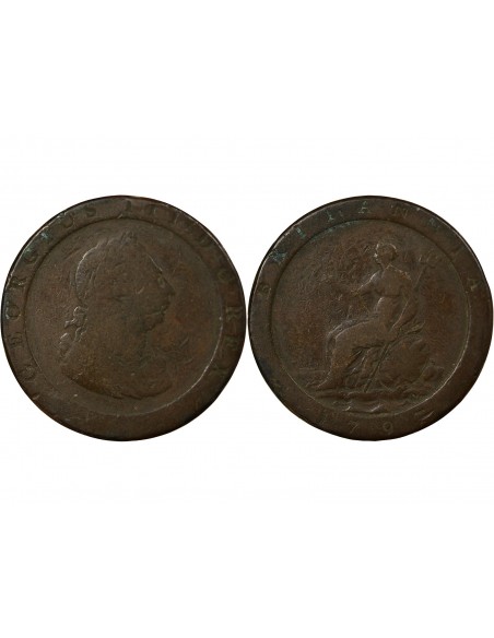 ROYAUME-UNI, GEORGE III - 1/2 PENNY 1775