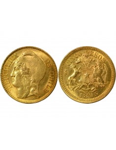 CHILIE - 5 PESOS 1895 SANTIAGO DU CHILI 2