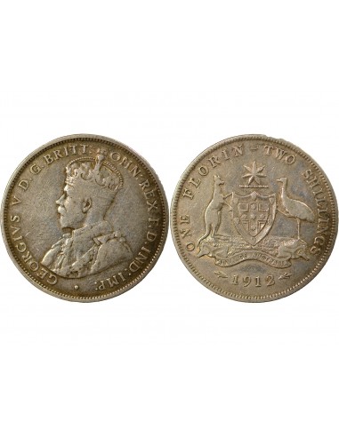 Australie George V, Roi d'Angleterre, Empereur des Indes 1 florin Argent 1912 Londres