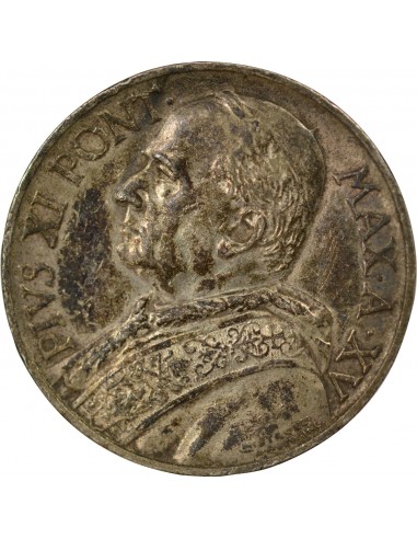 Vatican Pape Pie XI 5 lire Argent 1936