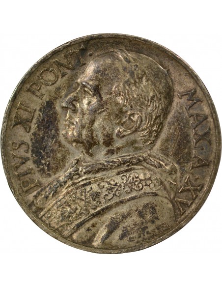 Vatican Pape Pie XI 5 lire Argent 1936