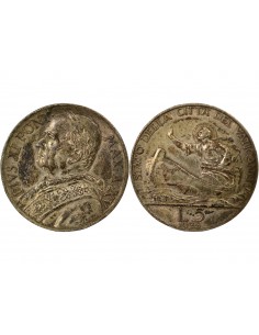 Vatican Pape Pie XI 5 Lire Argent 1936 2