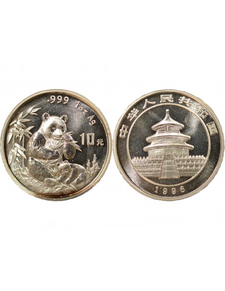 CHINE, PANDA - ONCE ARGENT 1996