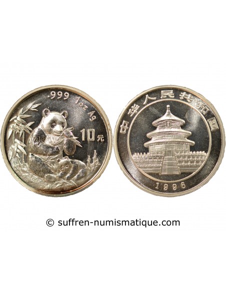 CHINE, PANDA - ONCE ARGENT 1996