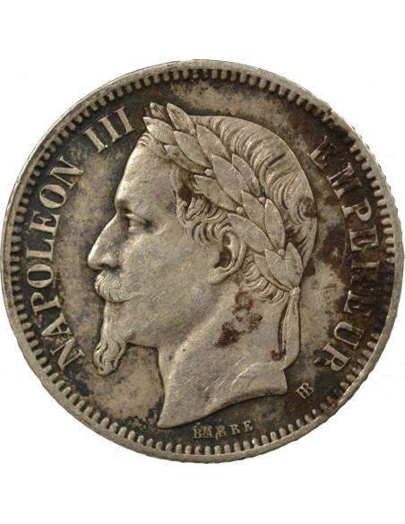 Napoléon III 1 franc Argent 1867 BB Strasbourg