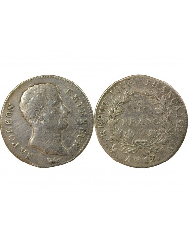 NAPOLEON Ier - FRANC ARGENT AN 12 A PARIS