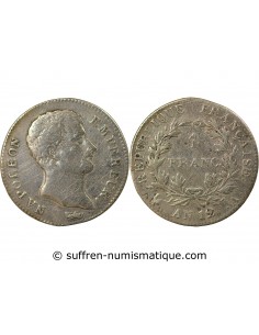 NAPOLEON Ier - FRANC ARGENT AN 12 A PARIS