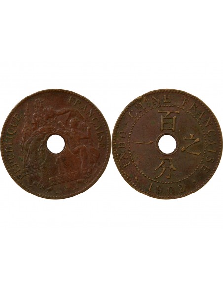 Indo-Chine Fr. 1 centime Bronze 1902 A Paris