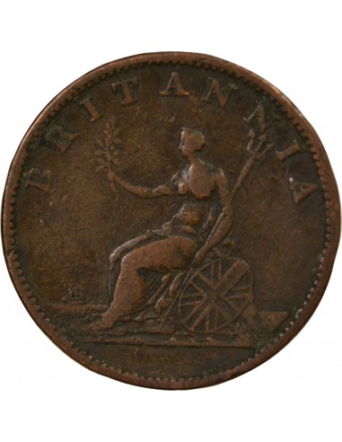 Grande Bretagne George III, Roi de Grande-Bretagne et d´Irlande 1/2 penny Cuivre 1807 Londres