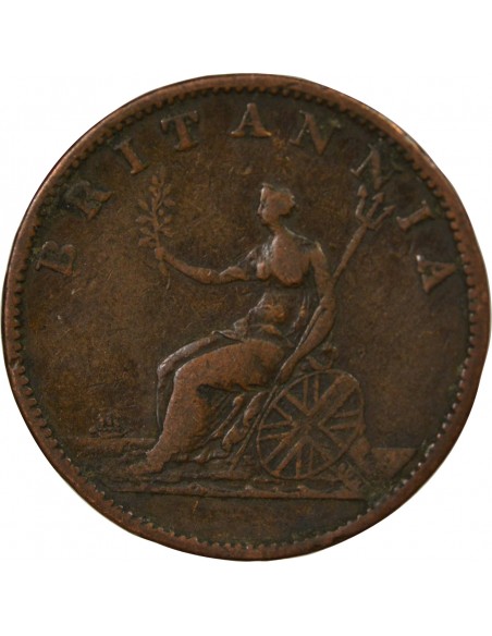 Grande Bretagne George III, Roi de Grande-Bretagne et d´Irlande 1/2 penny Cuivre 1807 Londres