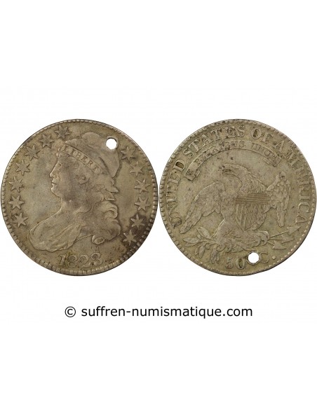 USA 1/2 Dollar Argent 1823 Philadelphie