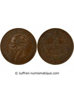 ITALIE, VICTOR EMMANUEL II - 2 CENTESIMI 1867 M MILAN