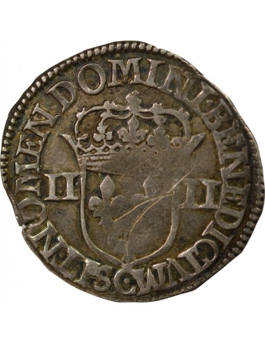 HENRI IV - 1/4 ECU ARGENT, 5e TYPE - 1607 C SAINT LÔ