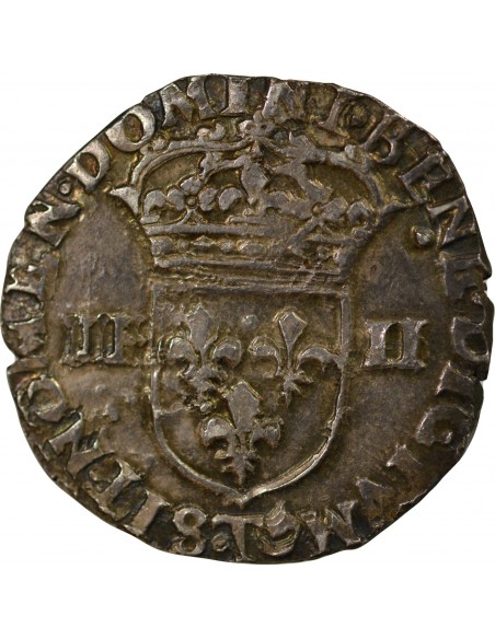 LOUIS XIII - 1/4 ECU A LA CROIX FLEURDELISEE 1615 T NANTES