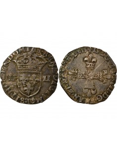 LOUIS XIII - 1/4 ECU A LA CROIX FLEURDELISEE 1615 T NANTES 2
