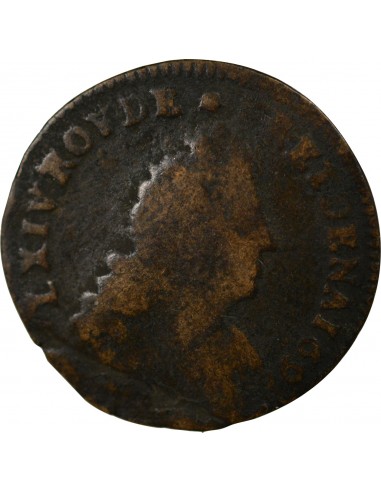 Louis XIV 1 liard Cuivre 1698 Besançon