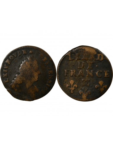 Louis XIV 1 liard Cuivre 1698 Besançon