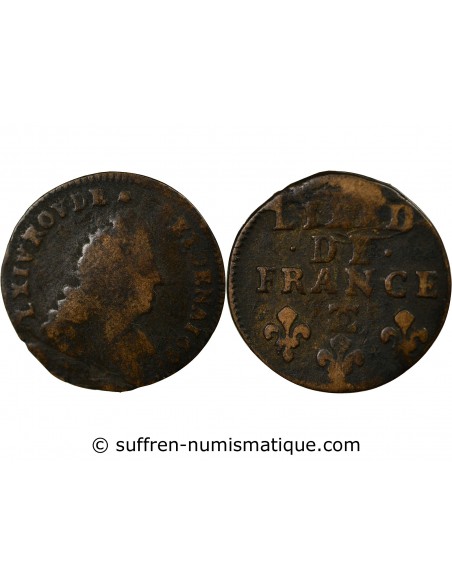 Louis XIV 1 liard Cuivre 1698 Besançon