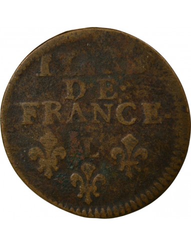 Louis XIV 1 liard Cuivre 1693-1707 W Lille