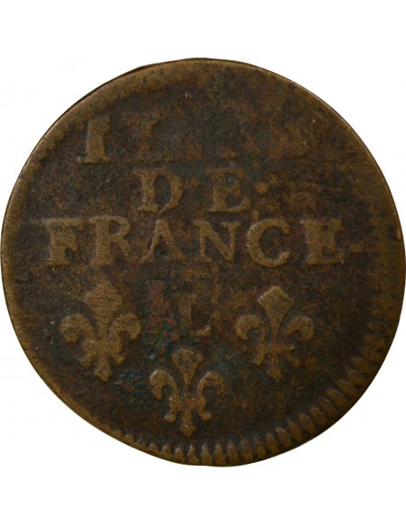 Louis XIV 1 liard Cuivre 1693-1707 W Lille