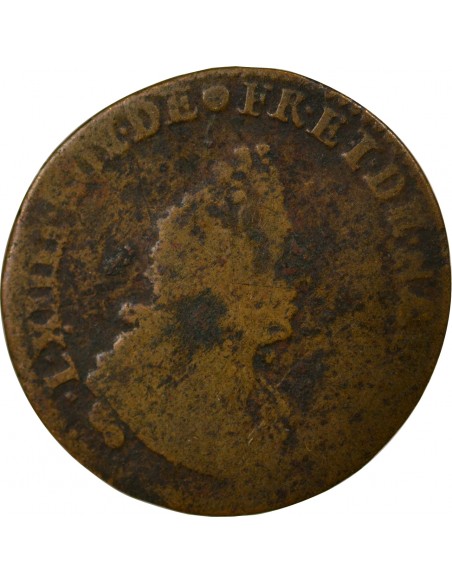 Louis XIV 1 liard Cuivre 1693-1707 W Lille