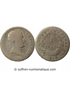 Napoléon Ier, Empereur de France, Roi d'Italie 1 franc Argent 1812 A Paris