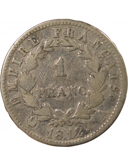 NAPOLEON Ier﻿ - FRANC ARGENT 1812 A PARIS