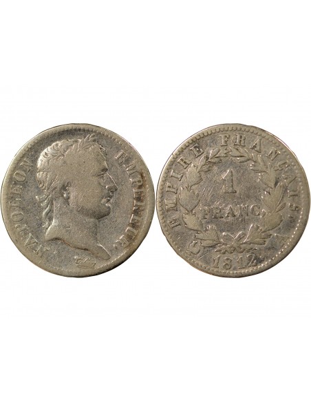 NAPOLEON Ier﻿ - FRANC ARGENT 1812 A PARIS