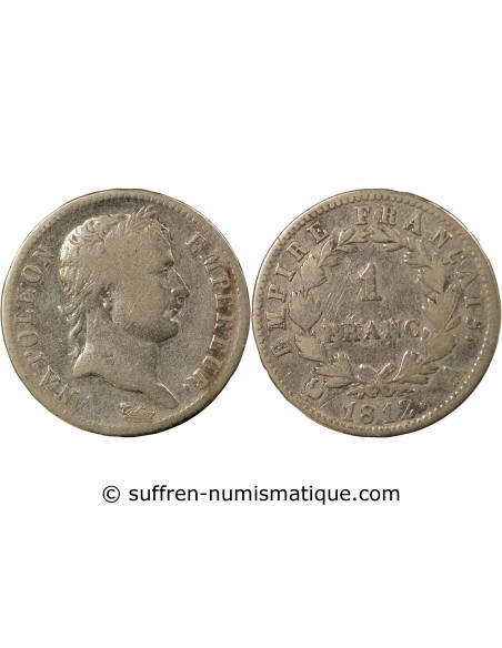 NAPOLEON Ier﻿ - FRANC ARGENT 1812 A PARIS