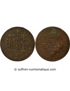 Brésil Jean VI du Portugal 20 Reis Cuivre 1822 R Rio de Janeiro