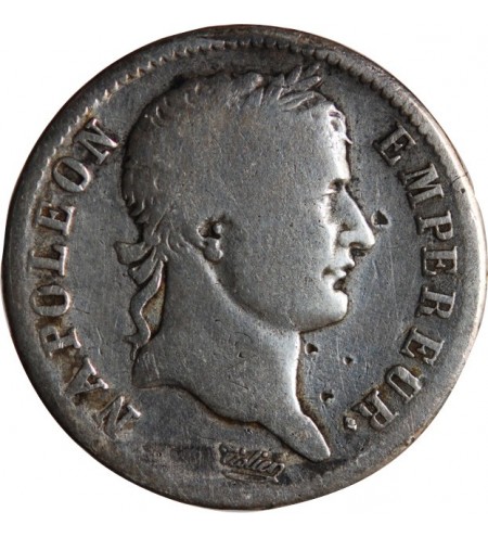 NAPOLEON Ier - 1 FRANC ARGENT 1810 L BAYONNE "variété L à droite"