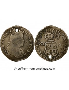 Louis XV 20 sols Argent 1720 H La Rochelle