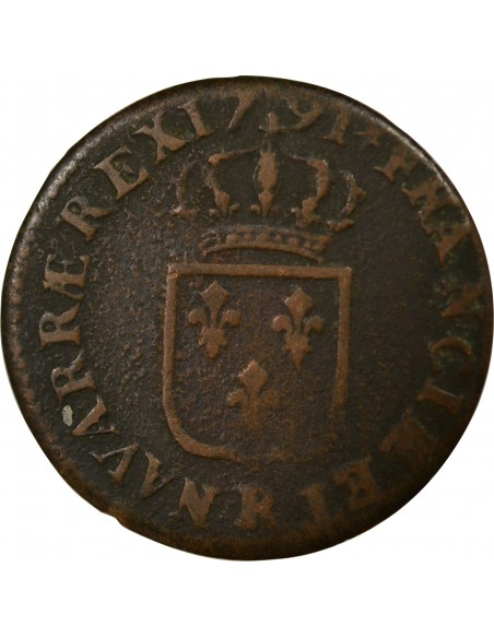 Louis XVI 1 sol Cuivre 1791 R Orléans