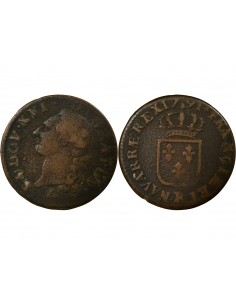 Louis XVI 1 sol Cuivre 1791 R Orléans 2