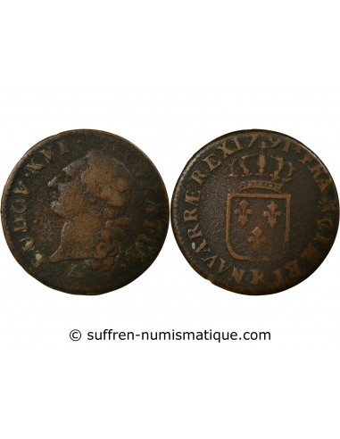 Louis XVI 1 sol Cuivre 1791 R Orléans