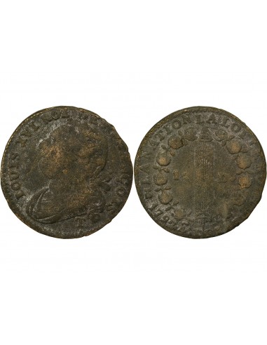 Louis XVI 12 deniers Métal de Cloche 1792 T. Saumur
