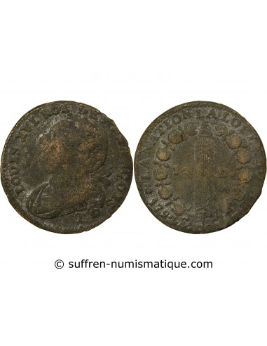 Louis XVI 12 deniers Métal de Cloche 1792 T. Saumur