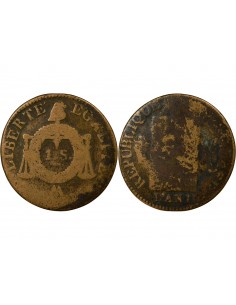 Louis XVI 1 sol Cuivre AN 2 AA Metz 2