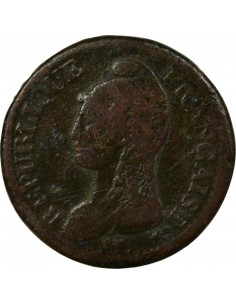 1 décime Cuivre AN 5 A Paris 2