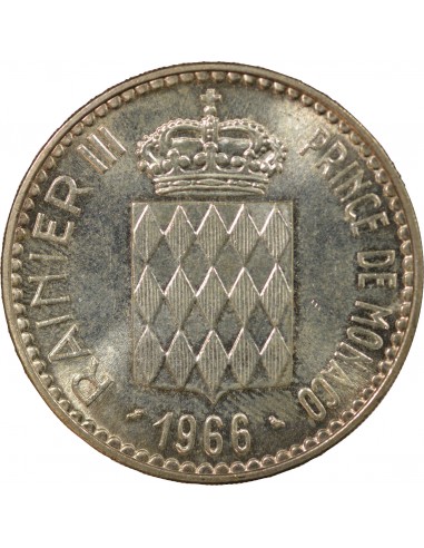 Monaco Rainier III de Monaco 10 Francs Argent 1966 A Paris