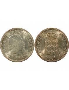 Monaco Rainier III de Monaco 10 Francs Argent 1966 A Paris 2