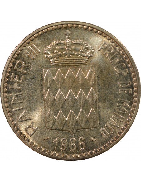 Monaco Rainier III de Monaco 10 Francs Argent 1966 A Paris