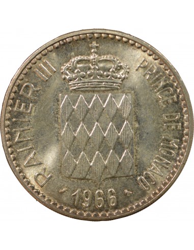 Monaco Rainier III de Monaco 10 Francs Argent 1966 A Paris