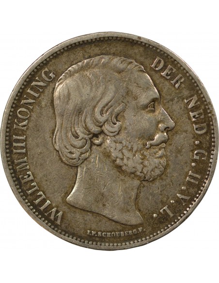Pays-Bas Guillaume II 2,5 gulden Argent 1870 Utrecht