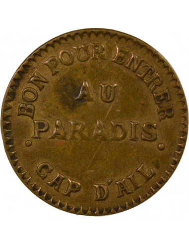 AU PARADIS, CAP D'AIL - JETON DE MAISON CLOSE, NICE